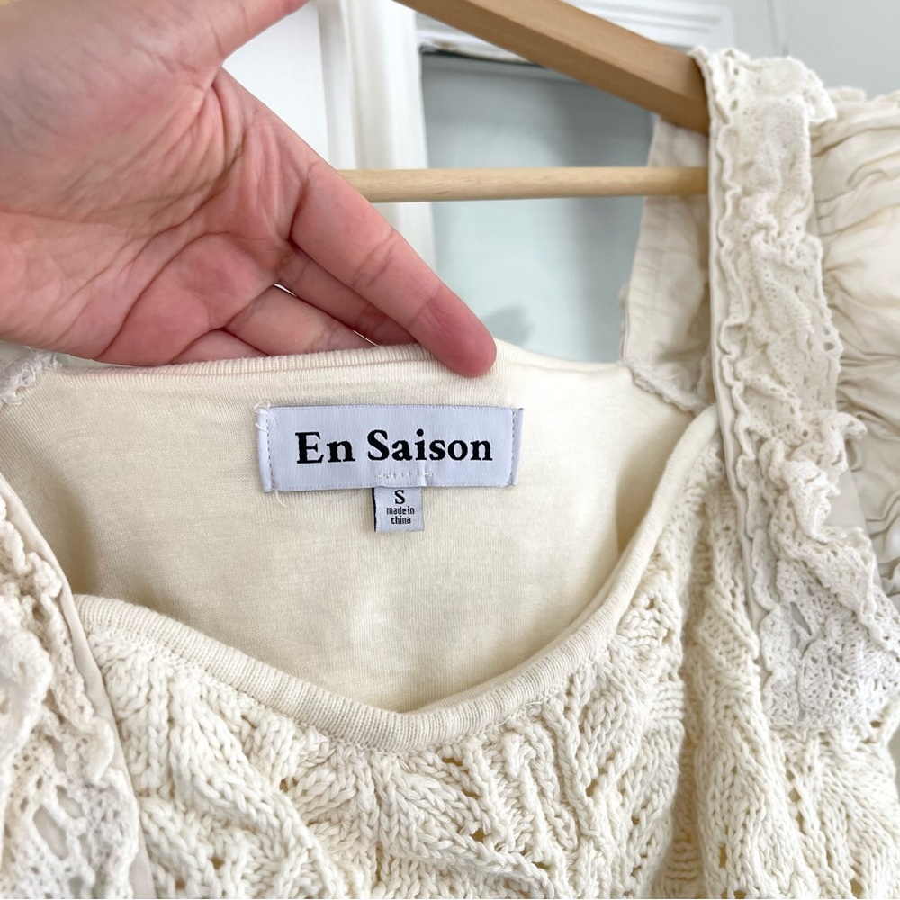 En Saison Cream Lace Top - Picture 12 of 15